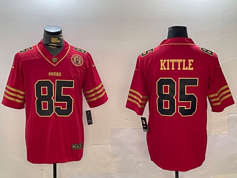 Men San Francisco 49ers #85 Kittle Red Gold 2024 Nike Limited NFL Jersey style 12304->san francisco 49ers->NFL Jersey